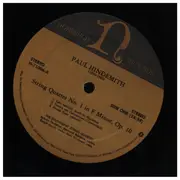 LP - Hindemith - String Quartet No. 1 In F Minor Op. 10/Rispetti E Strambotti For String Quartet