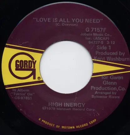 High Inergy - Love Is All You Need / Some Kinda Magic