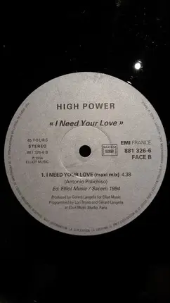 High Power - I Need Your Love