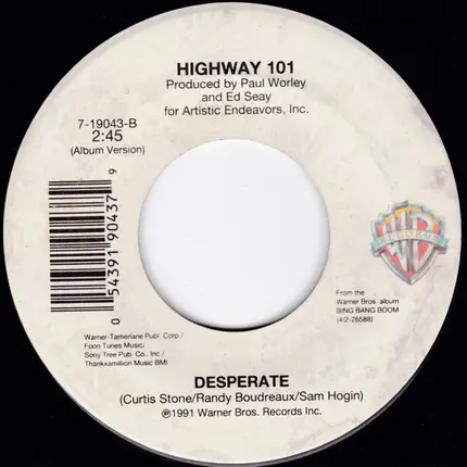 Highway 101 - Baby, I'm Missing You / Desperate