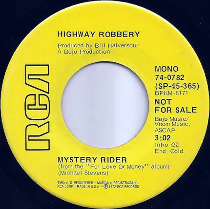 Highway Robbery - Mystery Rider