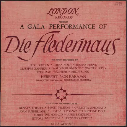 Hilde Güden • Erika Köth • Regina Resnik - A Gala Performance Of -Die Fledermaus- With Guest Performances