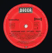 LP - Hildegard Knef - Gestern Heute