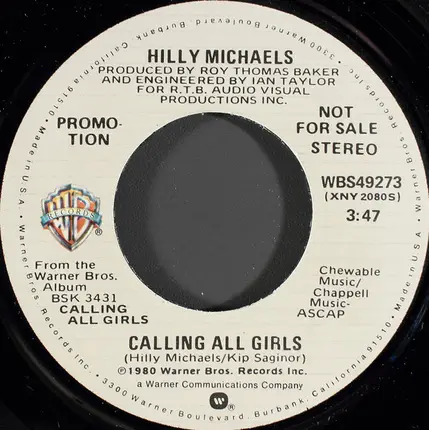 Hilly Michaels - Calling All Girls