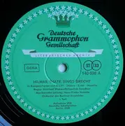 LP - Hilmar Thate - Hilmar Thate Singt Bertolt Brecht (In Kompositionen Von Brecht, Dessau, Eisler, Hosalla)
