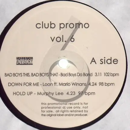 Hip Hop Sampler - Club Promo Vol. 6