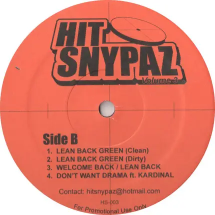 Hit Snypaz - Hit Snypaz Volume 3