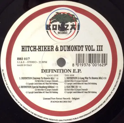 Hitch Hiker & Jacques Dumondt - Definition EP
