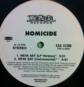 Homicide - Neva Say