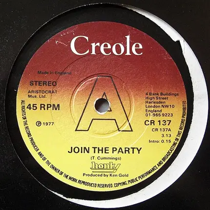 Honky - Join The Party / Funky Time, Party Time