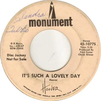 Hoover - It's Such A Lovely Day