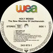 LP - Holy Moses - The New Machine Of Liechtenstein - 1st EU press