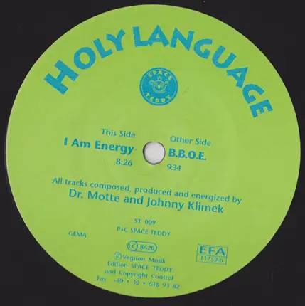 Holy Language - I Am Energy