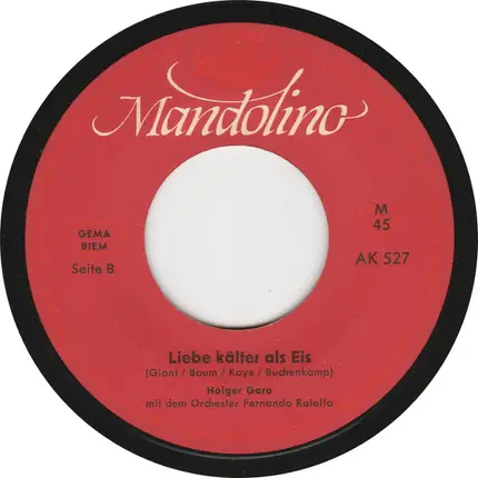 Holger Garo - Heidi / Liebe Kälter Als Eis