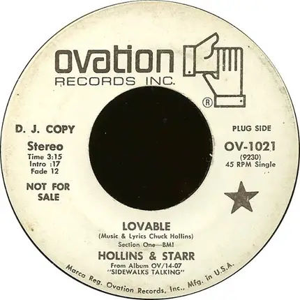 Hollins And Starr - Lovable / Feelin' Good