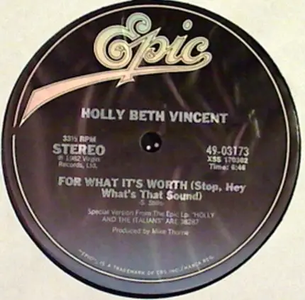 Holly Beth Vincent - For What It's Worth (Stop Hey What's That Sound)