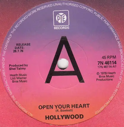 Hollywood - Open Your Heart