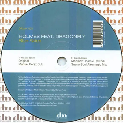 Holmes Feat. Dragonfly - Blue Skies