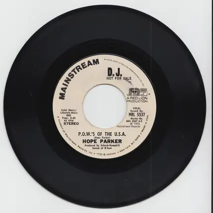 Hope Parker - P.O.W.'s Of The U.S.A