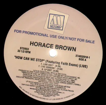 Horace Brown Featuring Faith Evans - How Can We Stop (Live)
