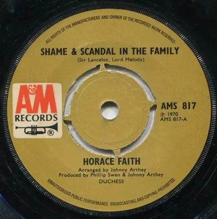 Horace Faith / Reggae Strings - Shame & Scandal In The Family / Reggae Strings