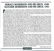 CD - Horace Henderson And His Orchestra / Fletcher Henderson And His Orchestra - 1940 / 1941