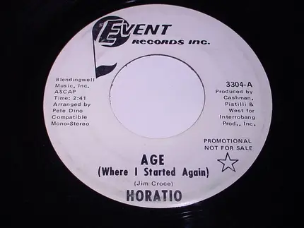 Horatio - Age (Where I Started Again) / Summer Sunsets