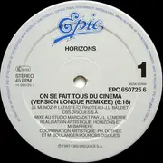 12inch Vinyl Single - Horizons - On Se Fait Tous Du Cinéma