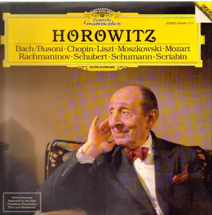 Horowitz - Bach/Busoni, Chopin, Liszt, Moszkowski, Mozart, Rachmaninov, Schubert, Schumann, Scriabin