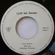 7inch Vinyl Single - Horst Bienek , Michael Krüger , Paul Wühr - Lyrik Bei Hanser (Drei Autoren Lesen Ihre Gedichte) - Mono
