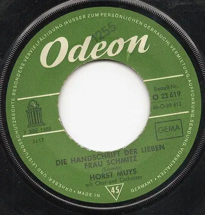 Horst Muys - Die Handschrift Der Lieben Frau Schmitz