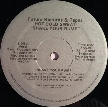 Hot, Cold Sweat - Shake Your Rump