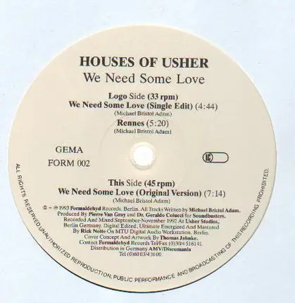House Of Usher - We Need Some Love