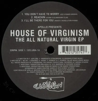 House Of Virginism - The All Natural Virgin EP