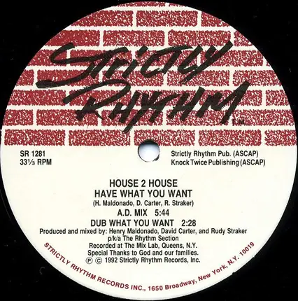 House 2 House - Don't Go Away / Have What You Want