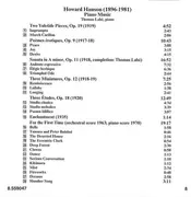 CD - Howard Hanson , Thomas Labé - Piano Sonata • Poèmes Érotiques