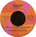 7'' - Howard Crockett - Last Will And Testimony (Of A Drinking Man)