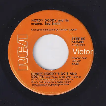 Howdy Doody And Its Creator, Bob Smith - It's Howdy Doody Time / Howdy Doody's Do's And Don'ts
