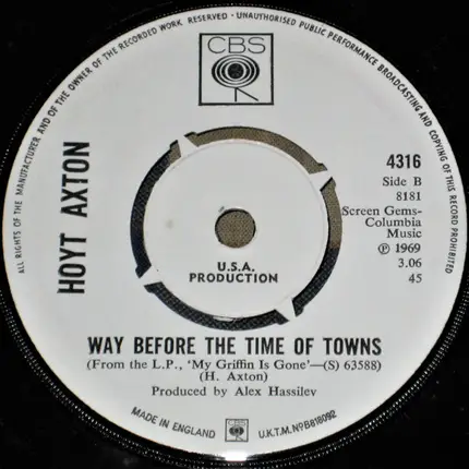 Hoyt Axton - It's All Right Now