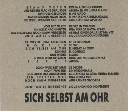 Hum Prójimo - Sich Selbst Am Ohr