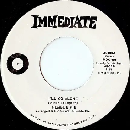 Humble Pie - Natural Born Woman / I'll Go Alone