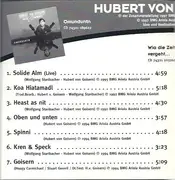CD - Hubert von Goisern - Die Größten Hits Der 80er Und 90er Aus Österreich 1 - Hubert von Goisern