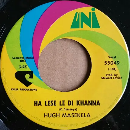 Hugh Masekela - There Are Seeds To Sow / Ha Lese Le Di Khanna