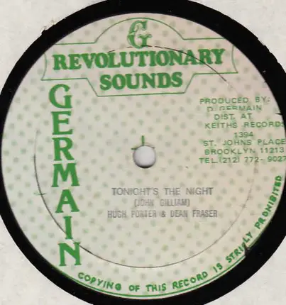 Hugh Porter & Dean Fraser - Tonight's The Night