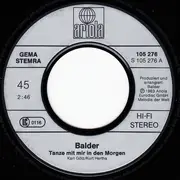 7inch Vinyl Single - Hugo Egon Balder - Tanze Mit Mir In Den Morgen / Hammer Jammer