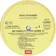 LP - Hugo Strasser Und Sein Tanzorchester - Die Tanzplatte Des Jahres '81