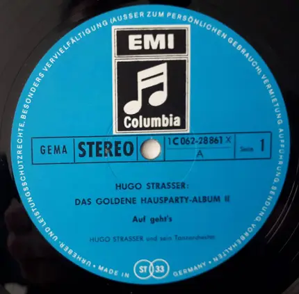 Hugo Strasser - Das Goldene Hausparty-Album 1