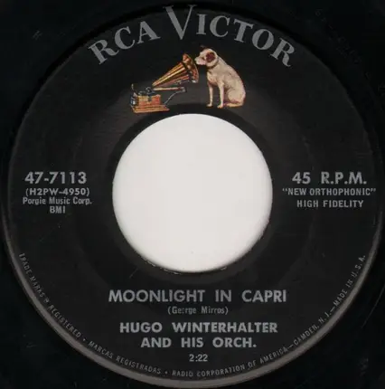 Hugo Winterhalter Orchestra - Blue Lovers' Lament / Moonlight In Capri