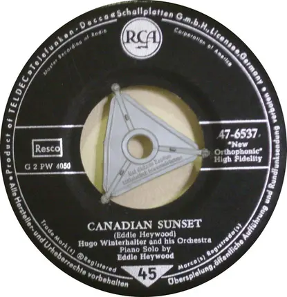 Hugo Winterhalter's Orchestra And Chorus - This Is Real / Canadian Sunset