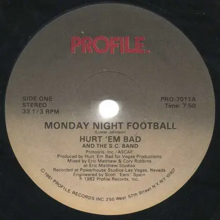 Hurt 'em Bad And The SC Band - Monday Night Football